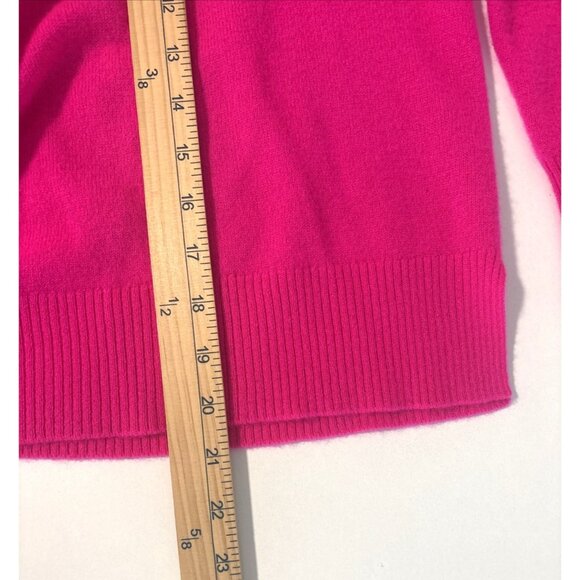 Aqua Cashmere Hot Pink Hoodie Sweater Size M Soft Pullover Long Sleeve Cozy - Picture 8 of 8